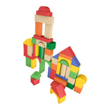 Maxbell 50 Pieces Wooden Building Blocks Kids Stacking Games for Boys Girls Children