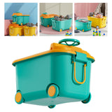 Maxbell Maxbell Toy Storage Box with Wheels Rolling Storage Bins with Lid for Household Book Green