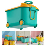 Maxbell Maxbell Toy Storage Box with Wheels Rolling Storage Bins with Lid for Household Book Green