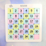 Maxbell Magnetic Number Sliding Puzzle Portable IQ Game for Children Boys Girls Kids 6x6