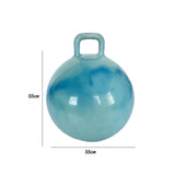 Maxbell Jumping Ball with Handle for Boys Girls Exercise Ball Inflatable Bouncy Ball Blue