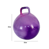 Maxbell Jumping Ball with Handle for Boys Girls Exercise Ball Inflatable Bouncy Ball Purple