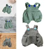 Maxbell Plush Doll Suspender Flexibility Fashion Educational Dress up for 17cm Dolls Green