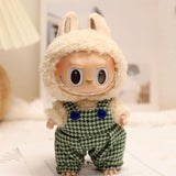 Maxbell Plush Doll Suspender Flexibility Fashion Educational Dress up for 17cm Dolls Green