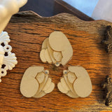 Maxbell Maxbell Funny Wooden Finger Brooch Men Women Brooch Decorative for Shirt Coat Cape