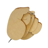 Maxbell Maxbell Funny Wooden Finger Brooch Men Women Brooch Decorative for Shirt Coat Cape
