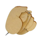 Maxbell Maxbell Funny Wooden Finger Brooch Men Women Brooch Decorative for Shirt Coat Cape