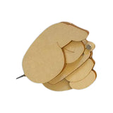 Maxbell Maxbell Funny Wooden Finger Brooch Men Women Brooch Decorative for Shirt Coat Cape