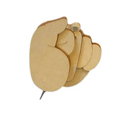 Maxbell Maxbell Funny Wooden Finger Brooch Men Women Brooch Decorative for Shirt Coat Cape