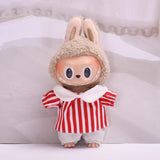 Maxbell Doll Top and Pants Doll Clothes for 17cm Pendant Dolls Girls Dolls Baby Doll red stripes