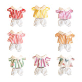 Maxbell Doll Top and Pants Doll Clothes for 17cm Pendant Dolls Girls Dolls Baby Doll red stripes