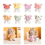 Maxbell Doll Top and Pants Doll Clothes for 17cm Pendant Dolls Girls Dolls Baby Doll red stripes