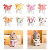 Maxbell Doll Top and Pants Doll Clothes for 17cm Pendant Dolls Girls Dolls Baby Doll red stripes