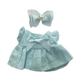 Maxbell 2x Mini 6 inch Doll Clothes with Headwear Gift Doll Clothes for Pendant Doll blue