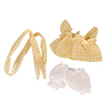 Maxbell 3Pcs Mini 6 inch Doll Clothes Gift Doll Dress Outifits for Pendant Doll Kids yellow