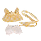 Maxbell 3Pcs Mini 6 inch Doll Clothes Gift Doll Dress Outifits for Pendant Doll Kids yellow