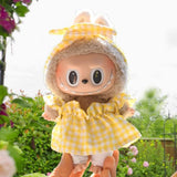 Maxbell 3Pcs Mini 6 inch Doll Clothes Gift Doll Dress Outifits for Pendant Doll Kids yellow