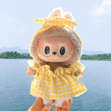 Maxbell 3Pcs Mini 6 inch Doll Clothes Gift Doll Dress Outifits for Pendant Doll Kids yellow