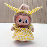 Maxbell 3Pcs Mini 6 inch Doll Clothes Gift Doll Dress Outifits for Pendant Doll Kids yellow