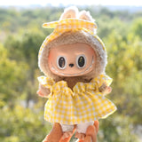 Maxbell 3Pcs Mini 6 inch Doll Clothes Gift Doll Dress Outifits for Pendant Doll Kids yellow