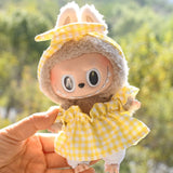 Maxbell 3Pcs Mini 6 inch Doll Clothes Gift Doll Dress Outifits for Pendant Doll Kids yellow