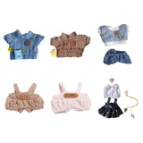 Mini 6 inch Doll Clothes Set Costume Soft for Pendant Doll Age 5-7 8-10 Kids blue smile