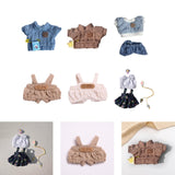 Mini 6 inch Doll Clothes Set Costume Soft for Pendant Doll Age 5-7 8-10 Kids blue smile