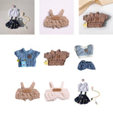 Mini 6 inch Doll Clothes Set Costume Soft for Pendant Doll Age 5-7 8-10 Kids blue smile