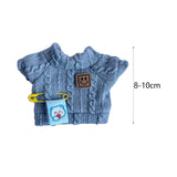 Mini 6 inch Doll Clothes Set Costume Soft for Pendant Doll Age 5-7 8-10 Kids blue smile