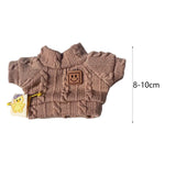 Mini 6 inch Doll Clothes Set Costume Soft for Pendant Doll Age 5-7 8-10 Kids brown smile face