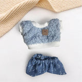 Maxbell Mini 6 inch Doll Clothes Set Costume Soft for Pendant Doll Age 5-7 8-10 Kids blue