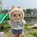 Maxbell Mini 6 inch Doll Clothes Set Costume Soft for Pendant Doll Age 5-7 8-10 Kids blue