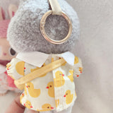 Maxbell Plush Doll Top and Pants DIY Imagination Photo Props Costumes for 17cm Dolls yellow