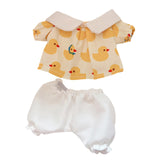 Maxbell Plush Doll Top and Pants DIY Imagination Photo Props Costumes for 17cm Dolls yellow