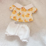 Maxbell Plush Doll Top and Pants DIY Imagination Photo Props Costumes for 17cm Dolls yellow