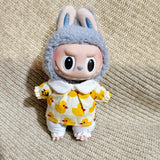 Maxbell Plush Doll Top and Pants DIY Imagination Photo Props Costumes for 17cm Dolls yellow