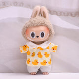 Maxbell Plush Doll Top and Pants DIY Imagination Photo Props Costumes for 17cm Dolls yellow