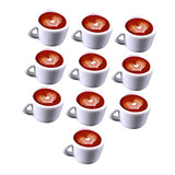 Maxbell 10x Dollhouse Coffee Latte Toys Life Scene Model Decoration Mini Kitchen Toy Heart Pattern