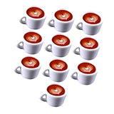 Maxbell 10x Dollhouse Coffee Latte Toys Life Scene Model Decoration Mini Kitchen Toy Heart Pattern