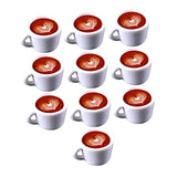 Maxbell 10x Dollhouse Coffee Latte Toys Life Scene Model Decoration Mini Kitchen Toy Heart Pattern