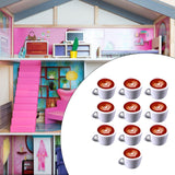 Maxbell 10x Dollhouse Coffee Latte Toys Life Scene Model Decoration Mini Kitchen Toy Heart Pattern