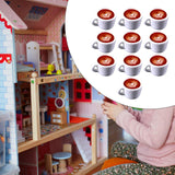 Maxbell 10x Dollhouse Coffee Latte Toys Life Scene Model Decoration Mini Kitchen Toy Heart Pattern