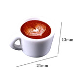 Maxbell 10x Dollhouse Coffee Latte Toys Life Scene Model Decoration Mini Kitchen Toy Heart Pattern