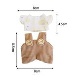 Fashion Dolls Suspender Pants DIY Costume Accessory for 17cm Dolls Baby Doll brown