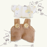 Fashion Dolls Suspender Pants DIY Costume Accessory for 17cm Dolls Baby Doll brown