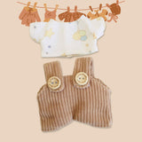 Fashion Dolls Suspender Pants DIY Costume Accessory for 17cm Dolls Baby Doll brown