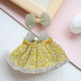 Maxbell 2 Pieces Plush Doll Strap Dress for Kids Birthday Gift Coordination Dress up Yellow