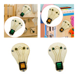 Maxbell Toddlers Busy Board Material with LED Switch Classroom for Toddlers yellow