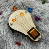 Maxbell Toddlers Busy Board Material with LED Switch Classroom for Toddlers yellow