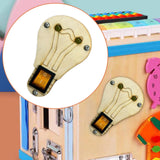 Maxbell Toddlers Busy Board Material with LED Switch Classroom for Toddlers yellow